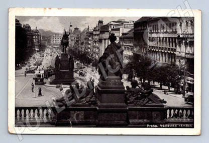 Pohlednice Praha Václavské náměstí 1932 motiv (M4252)