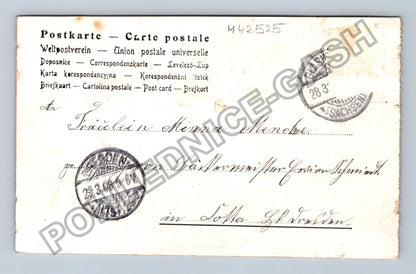 Pohlednice Německo Dvě tmavé oči loučení 1905 (M42525)