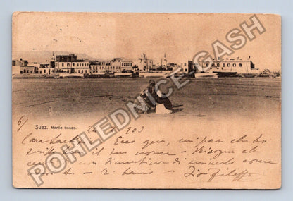 Pohlednice Suez Marée basse 1903 (M42526)