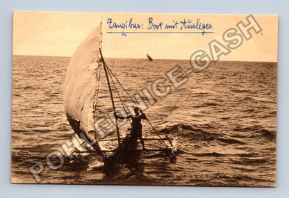 Pohlednice Zanzibar Boot mit Auslegern (M42528)