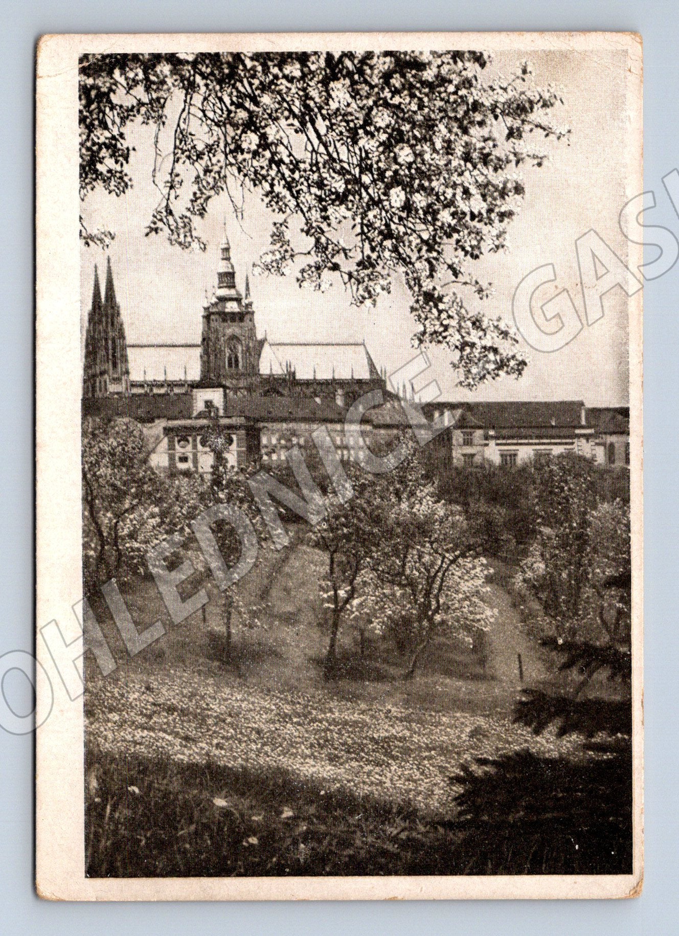 Pohlednice Praha Hradčany ručně psaný motiv (M4253)