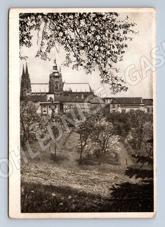 Pohlednice Praha Hradčany ručně psaný motiv (M4253)