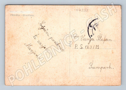 Pohlednice Praha Hradčany ručně psaný motiv (M4253)