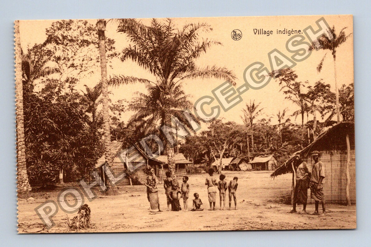 Pohlednice Afrika Village indigène (M42547)