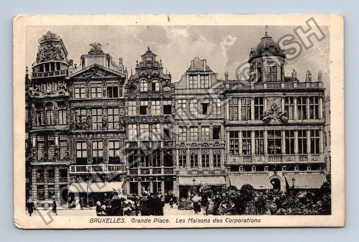 Pohlednice Belgie Bruxelles Grande Place Les Maisons 1914 (M42552)