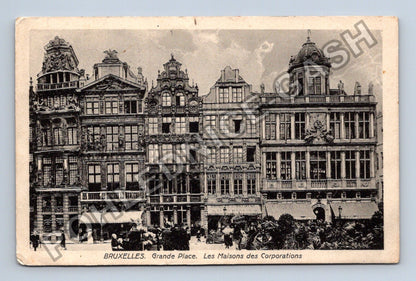 Pohlednice Belgie Bruxelles Grande Place Les Maisons 1914 (M42552)