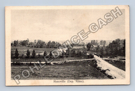 Pohlednice Francie Menoville Dep Aisne I světová válka (M42559)