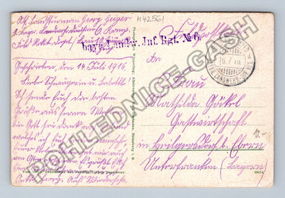 Pohlednice Parroy zničené Francouzi granátovou palbou 1916 (M42561)