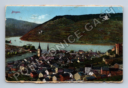 Pohlednice Německo Bingen město řeka hory (M42563)