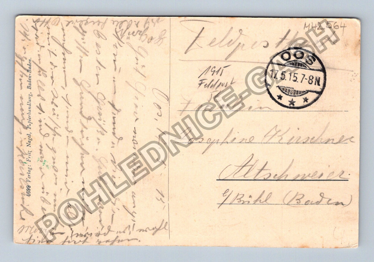 Pohlednice Německo Baden-Baden Trinkhalle 1915 (M42564)