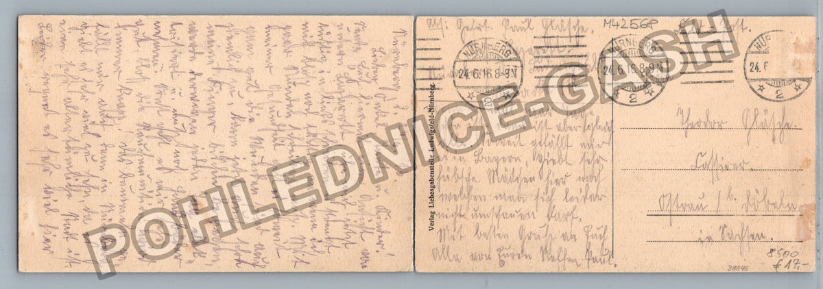 Pohlednice Nürnberg Lazarett Ludwigfeld 1914/16 (M42568)
