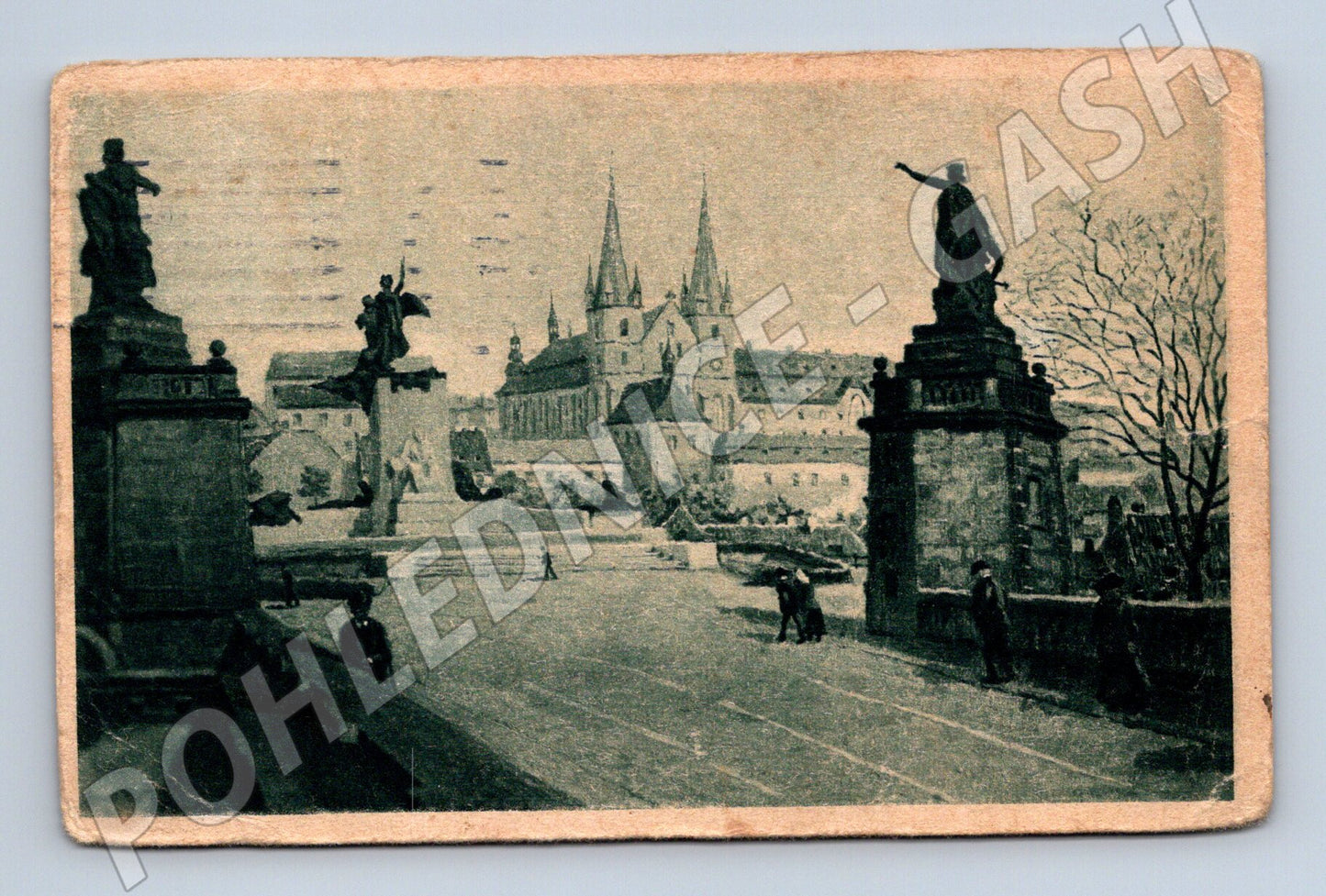 Pohlednice Praha Pomník Palackého a Slovany 1922 (M4257)