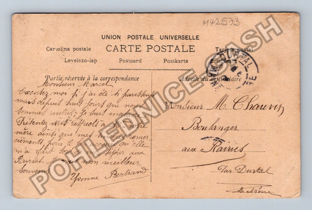 Pohlednice Francie Andral portrét dámy s kloboukem (M42573)