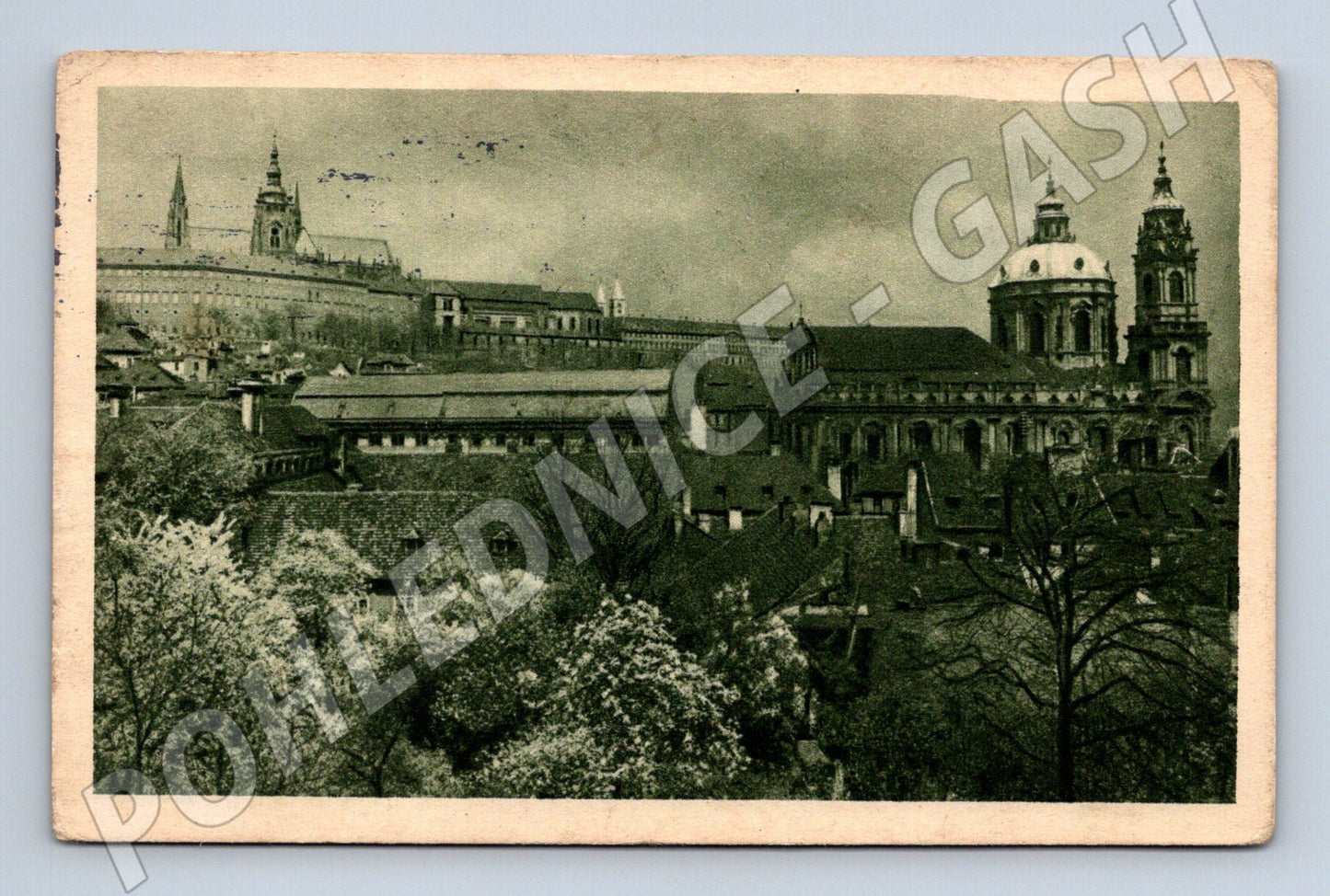 Pohlednice Praha Hradčany a sv Mikuláš 1931 motiv (M4258)