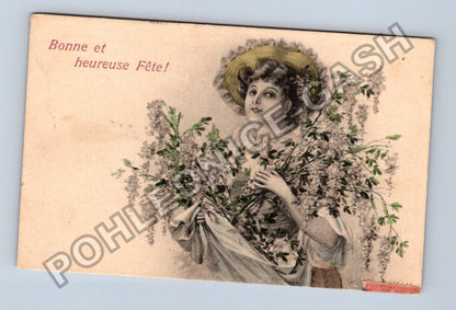 Pohlednice Francie Bonne et heureuse Fête 1906 (M42583)