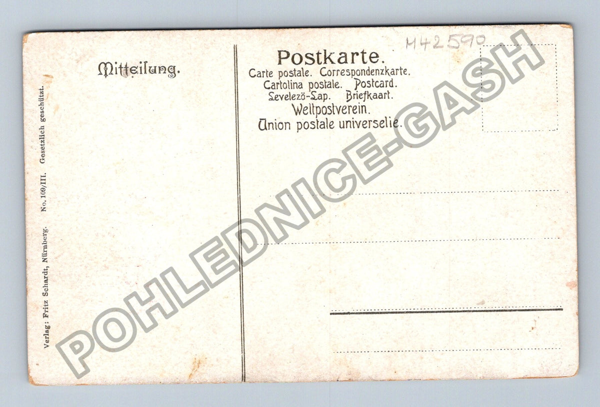 Pohlednice Německo Kussen ist keine Sünd milostný motiv (M42590)