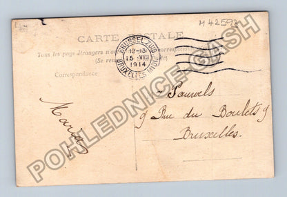 Pohlednice Belgie Brusel portrét ženy s květinami 1914 (M42593)