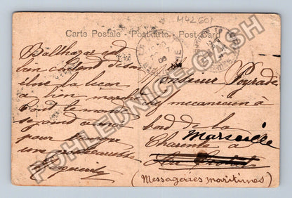Pohlednice Francie žena v klobouku s peřím (M42601)