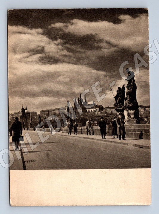 Pohlednice Praha Karlův most historický motiv (M4261)