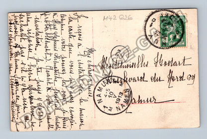 Pohlednice Belgie Namur žena v ateliéru 1913 (M42626)