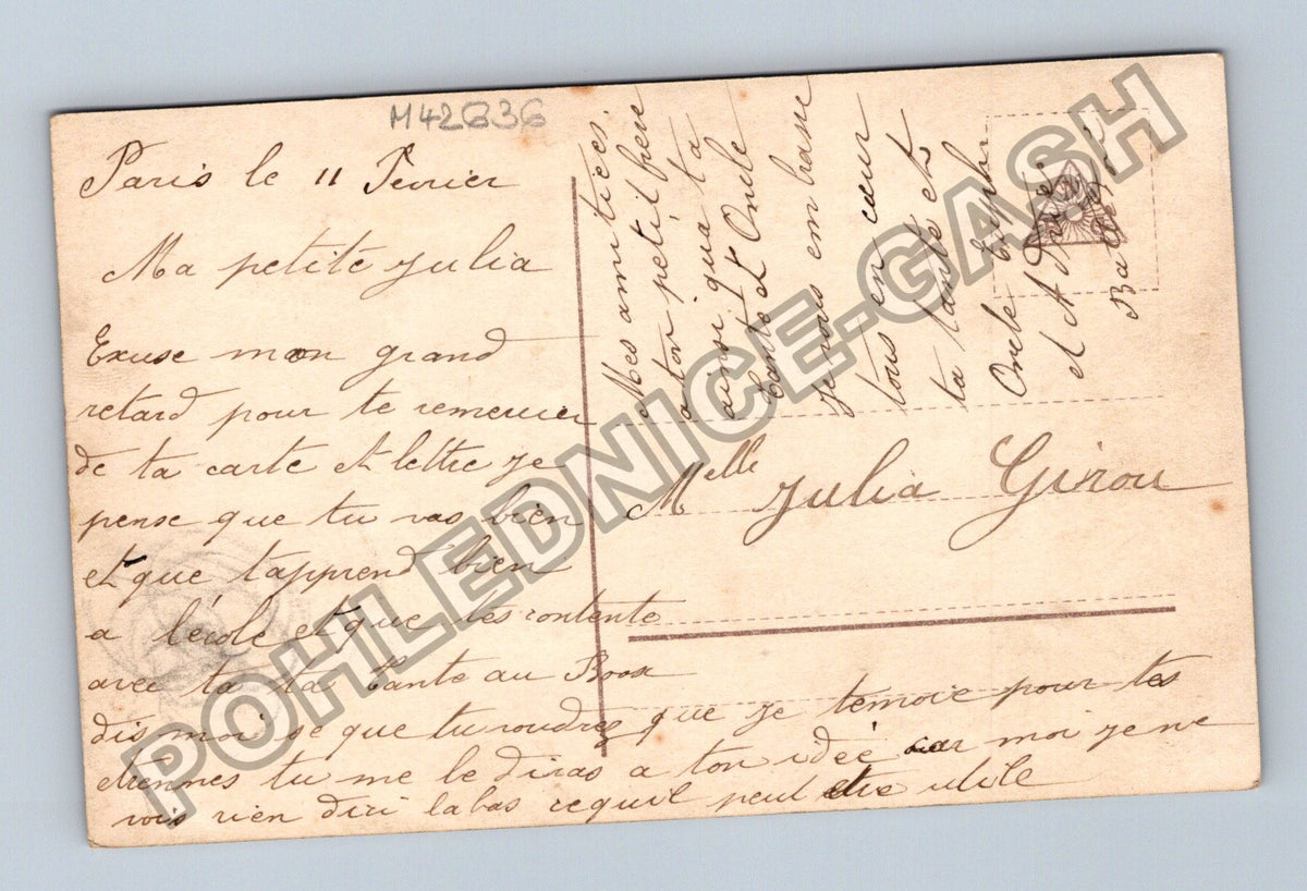 Pohlednice Francie žena v profilu portrét (M42636)