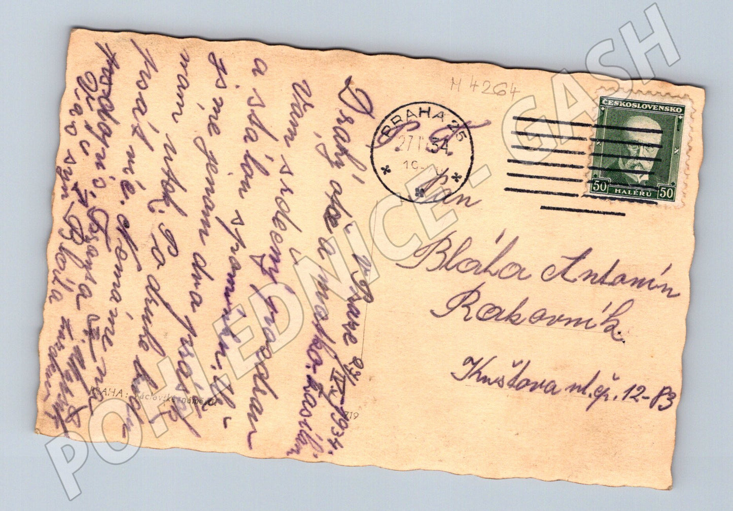 Pohlednice Praha Václavské náměstí 1934 historický motiv (M4264)