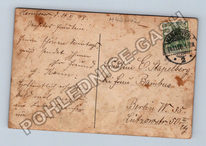 Pohlednice Německo žena s květinami 1908 (M42642)
