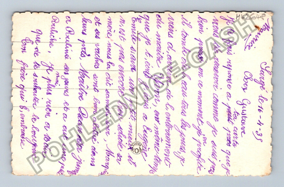 Pohlednice Francie pár v květu Je vous chéris (M42648)