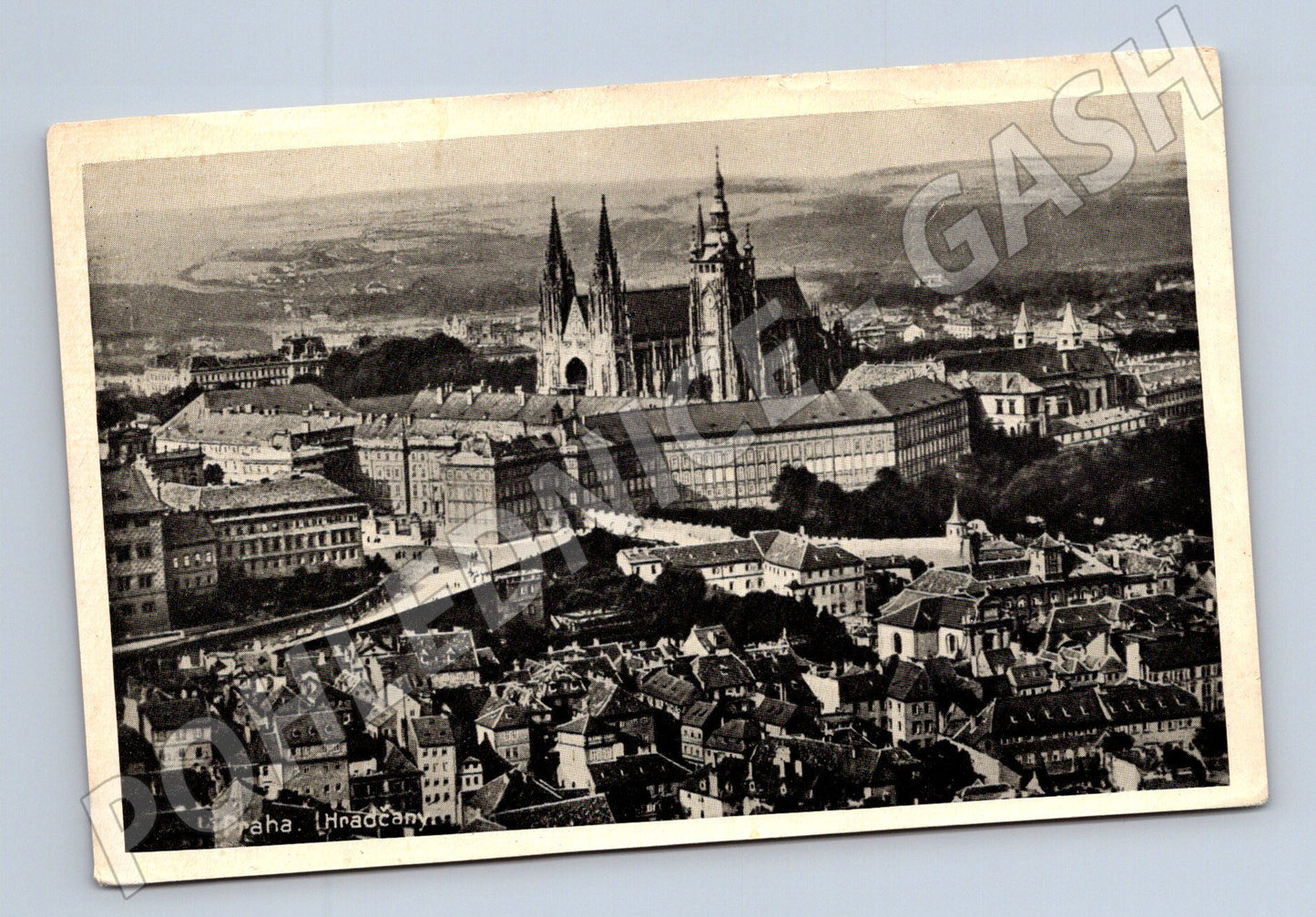 Pohlednice Praha Hradčany černobílý historický motiv (M4265)