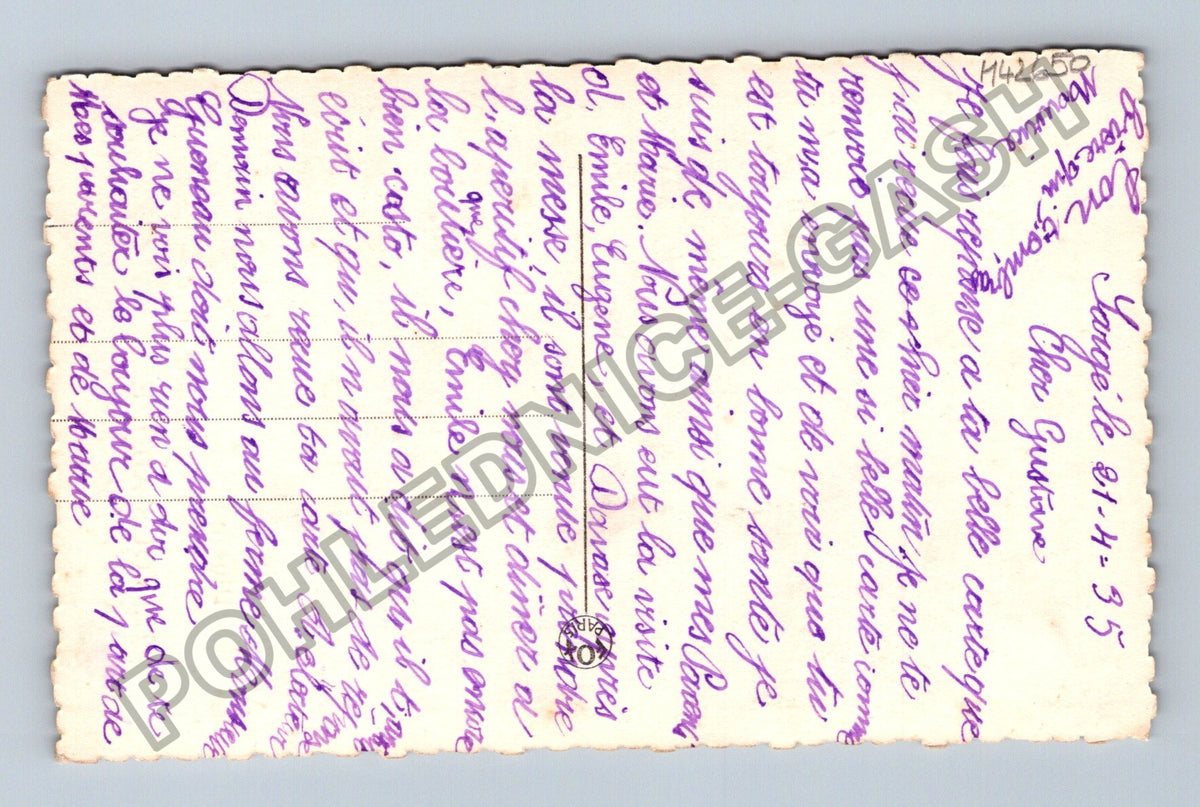 Pohlednice Francie pár v květině Je vous adore 1935 (M42650)