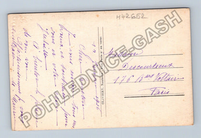 Pohlednice Francie Novoroční přání květiny putti 1916 (M42652)