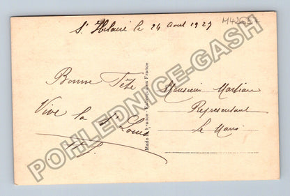 Pohlednice Francie žena kytice růží 1929 (M42654)