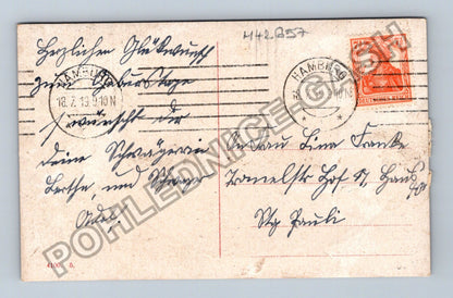 Pohlednice Německo žena v zahradě 1910 (M42657)