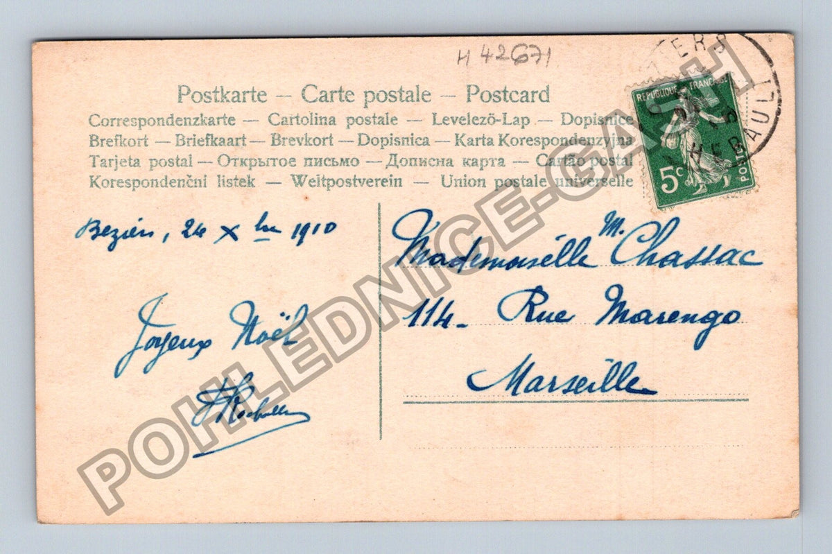 Pohlednice Francie Marseille karafiáty 1910 (M42671)
