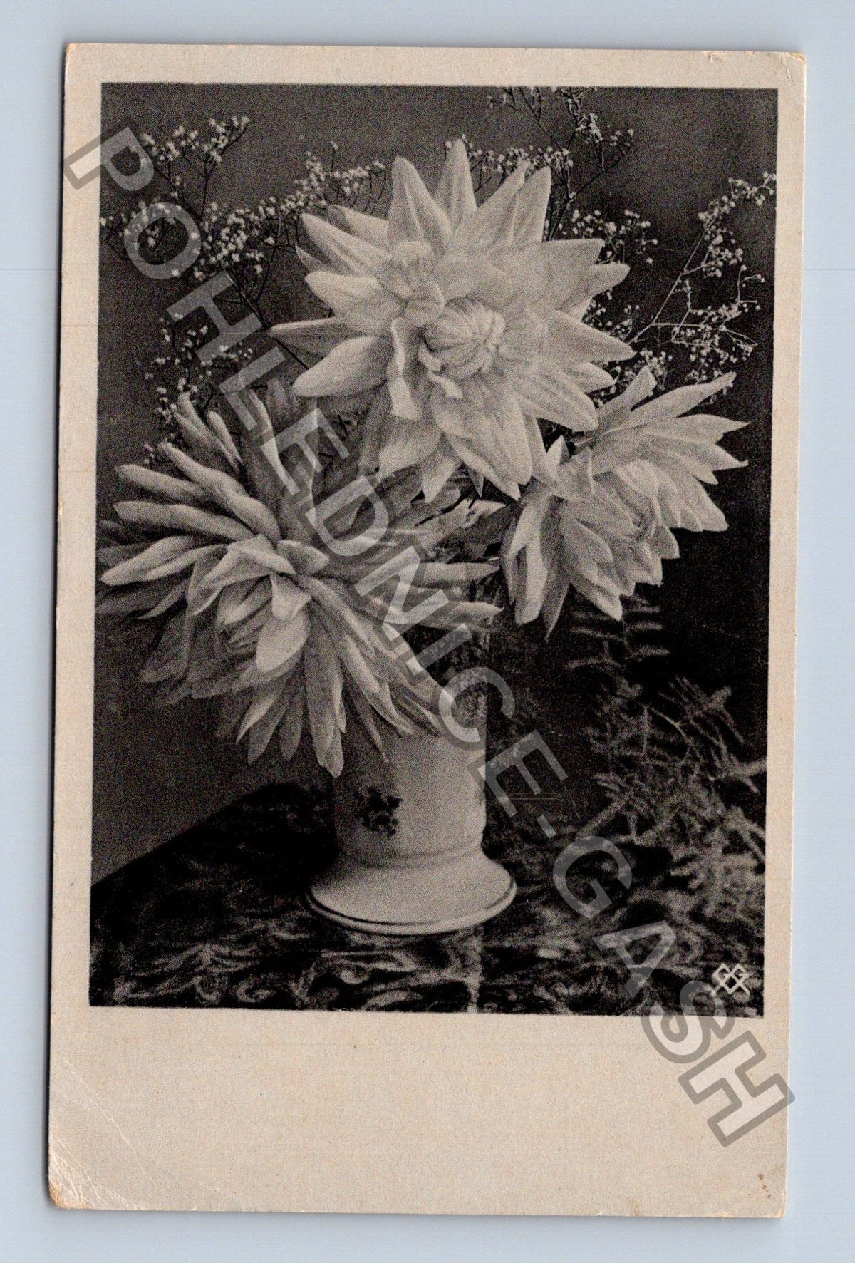 Pohlednice Německo kytice květin váza 1934 (M42674)