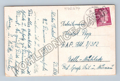 Pohlednice Německo kytice květin váza 1934 (M42674)