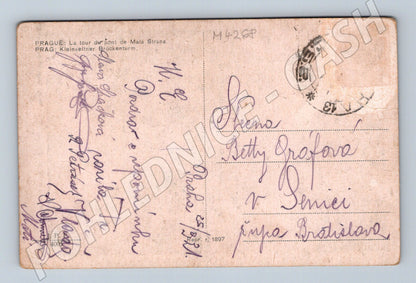 Pohlednice Praha Malostranská věž Engelmüller motiv (M4268)