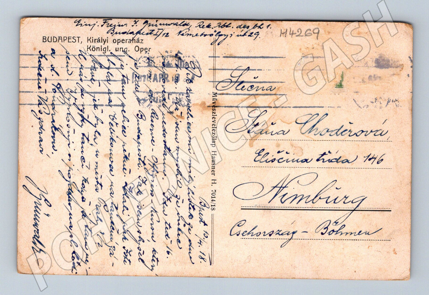 Pohlednice Budapešť Královská opera kolorovaná (M4269)