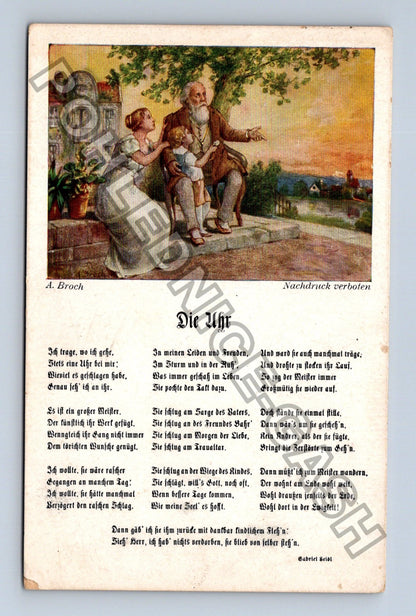 Pohlednice Die Uhr A Broch báseň hodiny (M42691)