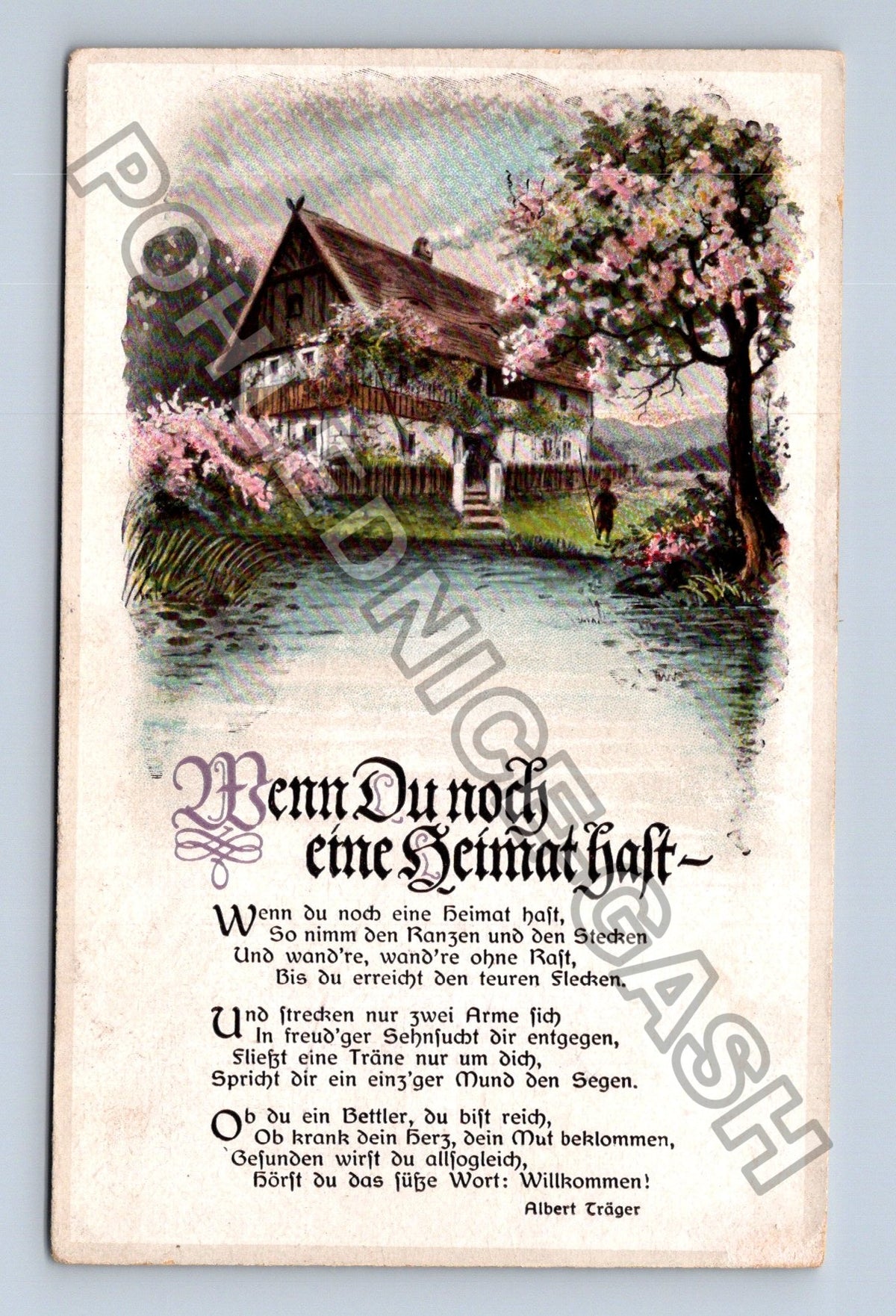 Pohlednice Wenn Du noch eine Heimat hast romantický motiv (M42693)