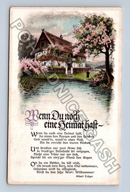 Pohlednice Wenn Du noch eine Heimat hast romantický motiv (M42693)