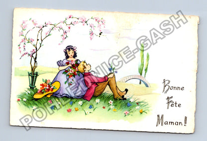 Pohlednice Francie Bonne Fête Maman ilustrace (M42695)