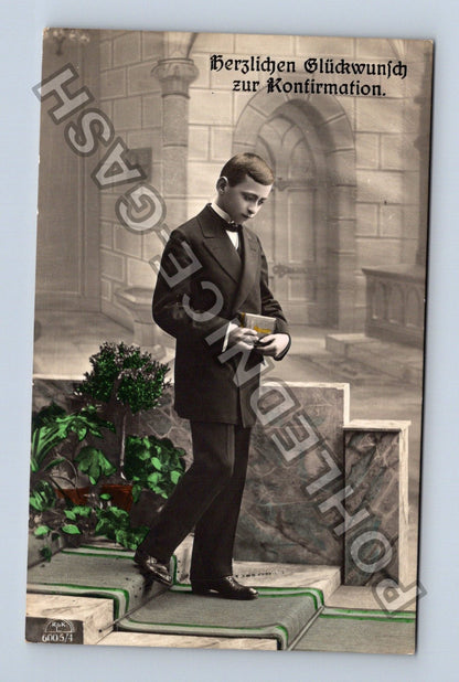 Pohlednice Německo konfirmace chlapec 1915 (M42718)