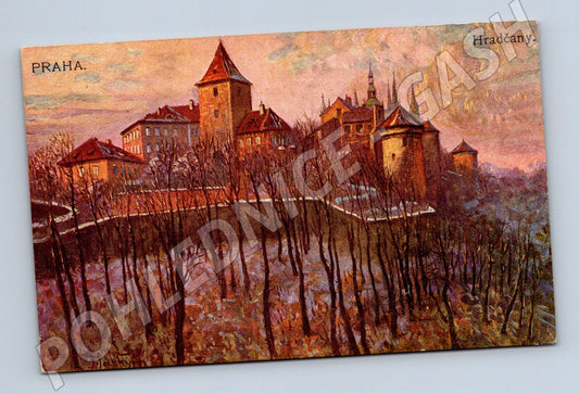 Pohlednice Praha Hradčany Pražský hrad 1919 (M4272)