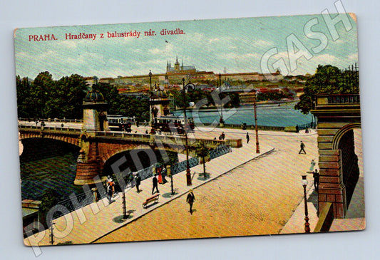 Pohlednice Praha Hradčany pohled z ND 1910 (M4273)