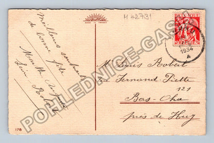 Pohlednice Belgie květiny růže mimóza 1934 (M42731)