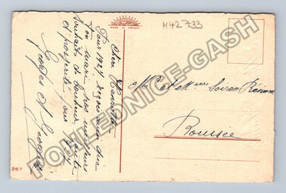 Pohlednice Francie Novoroční přání kytice růží 1927 (M42733)