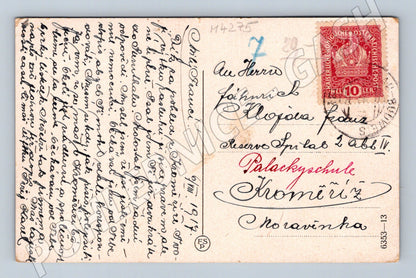Postcard Prague Church of St. Ludmila Vinohrady 1917 (M4275)