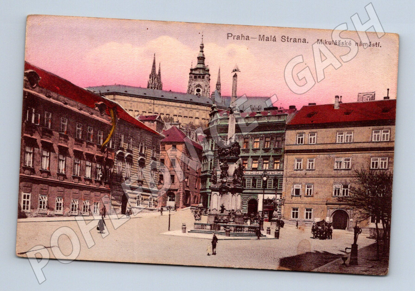 Postcard Prague Malostranské náměstí colored motif (M4277)