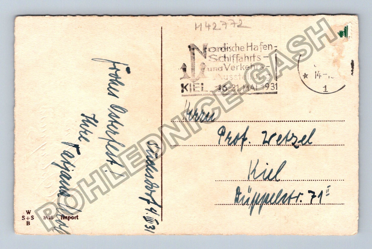 Pohlednice Německo Velikonoční přání květiny 1931 (M42772)
